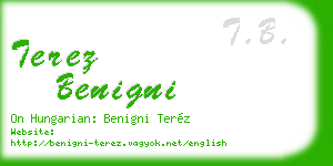 terez benigni business card
